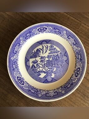 Vintage Blue Willow 11” Dinner Plate Platter USA